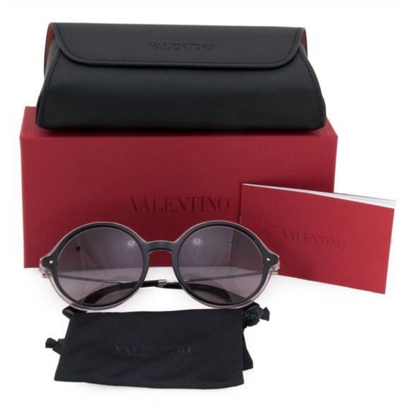 Valentino Grey Round Sunglasses - Picture 5 of 5